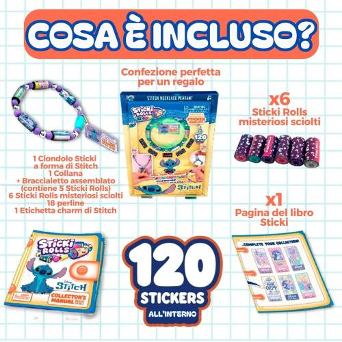 STICKI ROLLS - SET CON PENDENTE STITCH