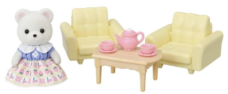 SYLVANIAN FAMILIES - SET SALOTTO CON RAGAZZA ORSO POLARE