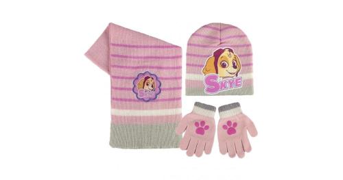 PAW PATROL SET CAPPELLO SCIARPA E GUANTI JACQUARD SKYE