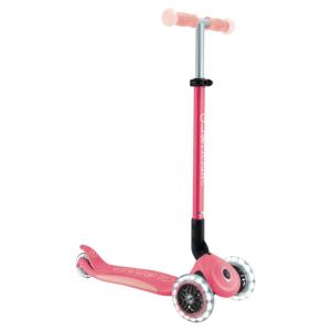 GLOBBER - MONOPATTINO RICHIUDIBILE 3 RUOTE CON LUCI - ELITE GLOW LIGHT - ROSA PASTELLO PINK