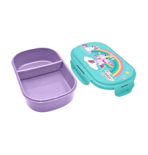 PORTAMERENDA CON POSATE LUNCH BOX - SWEET DREAMS & FRIENDS UNICORNO