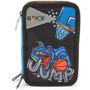 ASTUCCIO TRIPLO 3 ZIP GOPOP SLAM DUNK DINOSAURO