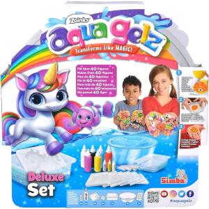AQUA GELZ SET DELUXE - 9 TUBETTI 30ML GID E GLITTER, 6 STAMPINI, 6X ADDITIVI ACQUA
