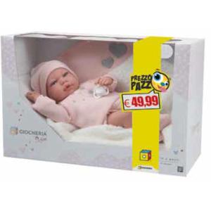 PREZZO PAZZO ARIAS - REBORN BEBÈ 40 CM CORPO MORBIDO TUTINA ROSA CON PESO