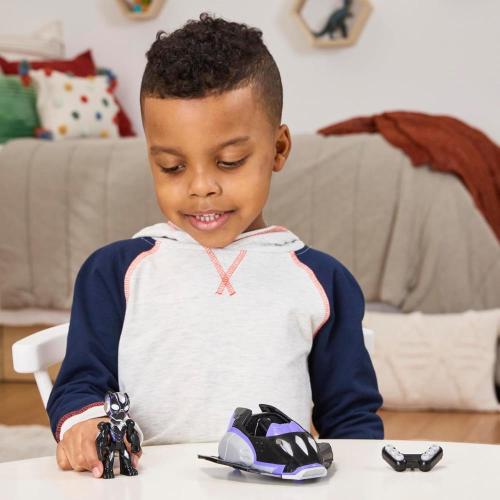 IRON MAN AND HIS AWESOME FRIENDS PERSONAGGIO CON VEICOLO - BLACK PANTHER