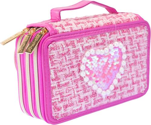 GIRABRILLA ASTUCCIO TWEED 3 SCOMPARTI MAGENTA