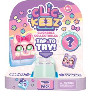 CLICKEEZ TWIN PACK - 2 PERSONAGGI COLLEZIONABILI + PORTACHIAVI
