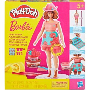 PLAY DOH BARBIE DESIGNER DOLLS - FLORALS & FRINGE - SET FIORI E FRANGIA