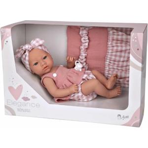 ARIAS - BAMBOLA REBORN BEBÈ CARMEN 38 CM CORPO VINILE CON BORSA FASCIATOIO 60798