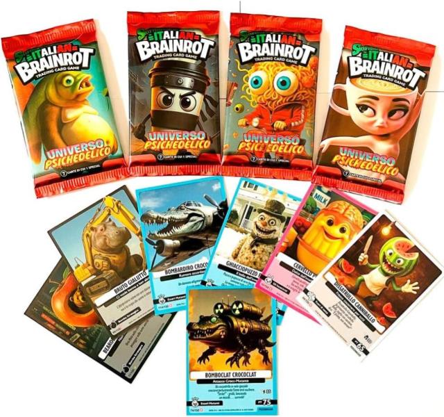 BUSTINA DI CARTE COLLEZIONABILI SKIFIDOL ITALIAN BRAINROT UNIVERSO PSICHEDELICO - 7 CARTE