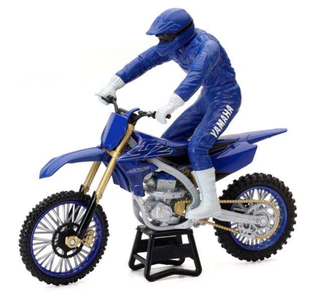 MOTOCROSS DIE-CAST YAMAHA YZ450F CON PILOTA - SCALA 1:12