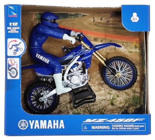 MOTOCROSS DIE-CAST YAMAHA YZ450F CON PILOTA - SCALA 1:12