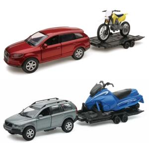 DIE CAST SUV CON RIMORCHIO E VEICOLO - ASSORTITO IN 4 MODELLI - SCALA 1:32