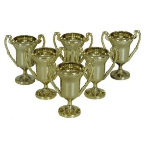 BORSA CON 6 TROFEI DA 6 CM COPPA VINCITORE