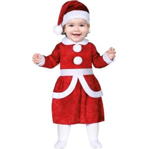 COSTUME BABBA BABBO MAMMA NATALE BEBÈ 12-18 MESI
