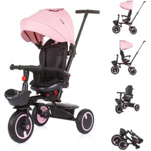 TRICICLO RIPIEGABILE 360 SEDILE GIREVOLE QUICK FOLD ROSA TENUE