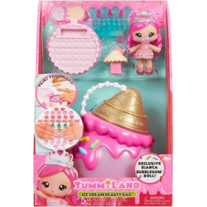 YUMMILAND BEAUTY BAG PLAYSET + LIP GLOSS DOLL - ICE CREAM BEAUTY BAG