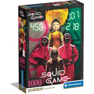PUZZLE 1000 PZ COMPACT BOX SQUID GAME CON POSTER INCLUSO - 70X50 CM