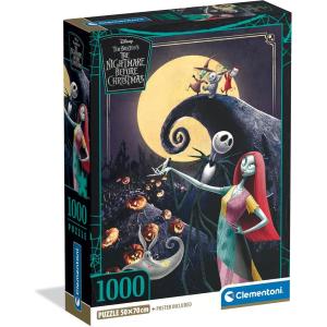 PUZZLE 1000 PZ DISNEY NIGHTMARE BEFORE XMAS CON POSTER INCLUSO - 70X50 CM