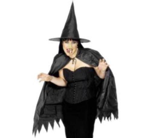 KIT STREGA CON MANTELLO CAPPELLO E NASO