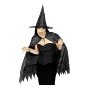 KIT STREGA CON MANTELLO CAPPELLO E NASO