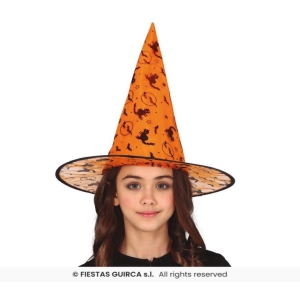 CAPPELLO STREGA ARANCIO BAMBINA