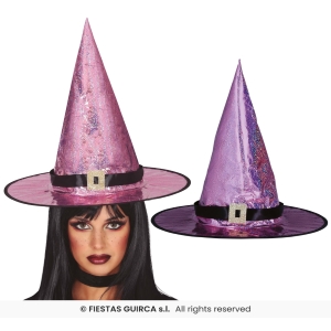 CAPPELLO STREGA IRIDESCENTE ROSA
