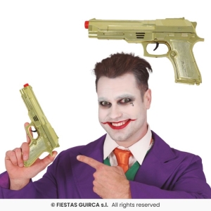 PISTOLA D'ORO 22 CM METALLO