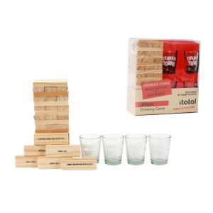 GIOCO JENGA TORRE ALCOLICA CON 4 BICCHIERI