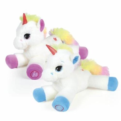 UNICORNO CHE SI ILLUMINA L35 CM - 2 COLORI ASSORTITI