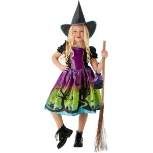 COSTUME STREGA CON SFUMATURE BIMBA TAGLIA L 8-10 ANNI