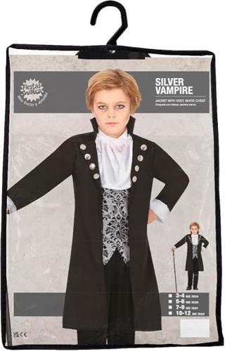 COSTUME VAMPIRO ELEGANTE BAMBINO TAGLIA 7-9 ANNI