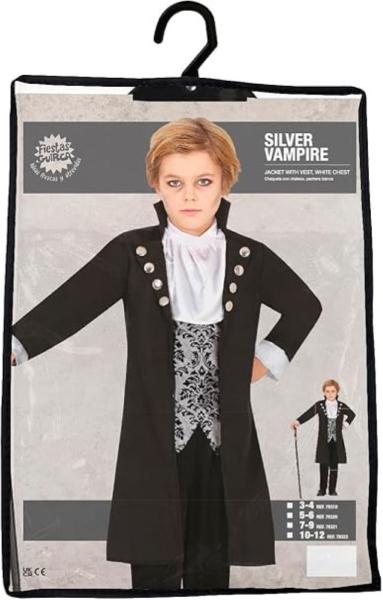 COSTUME VAMPIRO ELEGANTE BAMBINO TAGLIA 7-9 ANNI
