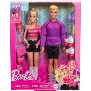 BARBIE E KEN SUI PATTINI A ROTELLE - SET FASHIONISTAS 65TH ANNIVERSARY - 3+ ANNI