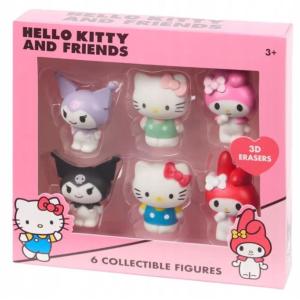 HELLO KITTY 3D GOMME DA CANCELLARE 6 PEZZI