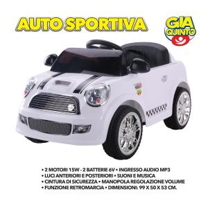AUTO SPORTIVA RC 12V - BIANCA
