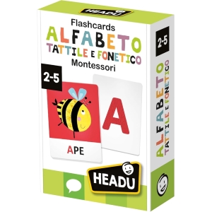 FLASHCARDS ALFABETO TATTILE E FONETICO MONTESSORI LEGGI TOCCA E ASCOLTA - 2-5 ANNI