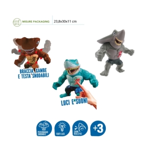 WONDER ANIMAL ACTION FIGURE CREATURES MARINE SUONI E LUCI 3 MODELLI ASSORTITI