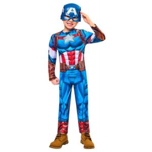 COSTUME CAPTAIN AMERICA BLACK LINE TAGLIA XXS 3-4 ANNI