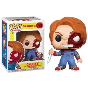 FUNKO POP! MOVIES: CHILD'S PLAY 3 CHUCKY HALF FACE - FIGURA IN VINILE DA COLLEZIONE