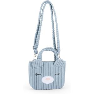 SHOPPING BAG VELLUTO BLU CON TRACOLLA MOFU MOFU