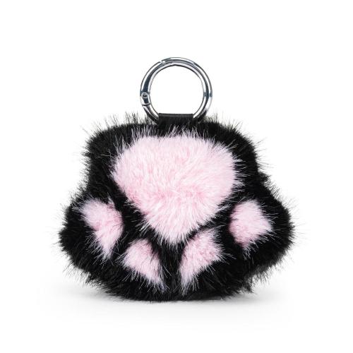 PORTACHIAVI CHARM ZAMPA GATTO PELUCHE MOFU MOFU CON ANELLO
