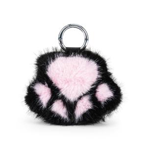 PORTACHIAVI CHARM ZAMPA GATTO PELUCHE MOFU MOFU CON ANELLO