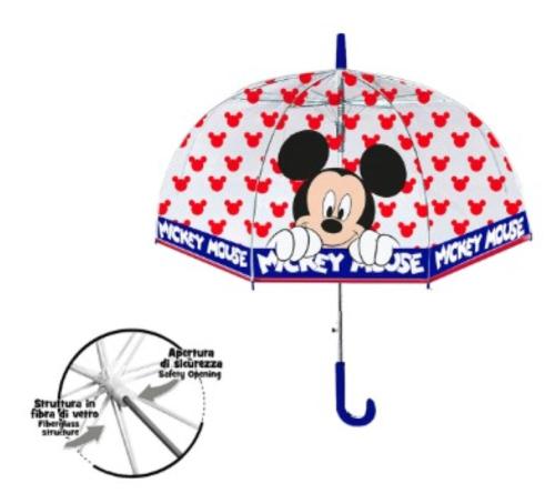 IT'S RAINING KIDS OMBRELLO CUPOLA 42/8 MAN MICKEY MOUSE TOPOLINO