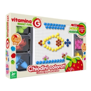 CHIODINI COLORATI - 21 PEZZI GRANDI E 60 PEZZI MEDI