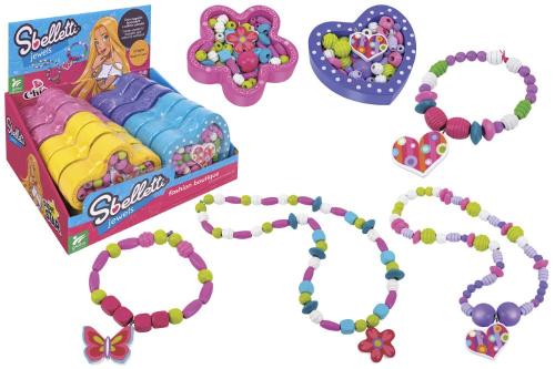 PERLINE IN LEGNO FIORE/CUORE 2COL. 12PZ D/B