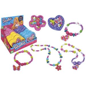 PERLINE IN LEGNO FIORE/CUORE 2COL. 12PZ D/B