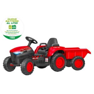 TRATTORE BT LI-ION ROSSO R/C 12V24GHZ C/RIMORCHIO
