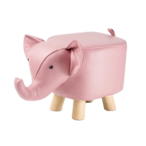 SGABELLO POUF ELEFANTE ECOPELLE 50X24X28 CM