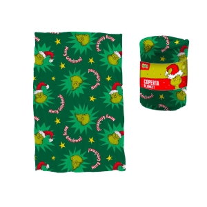 COPERTA CORAL GRINCH 140X90CM